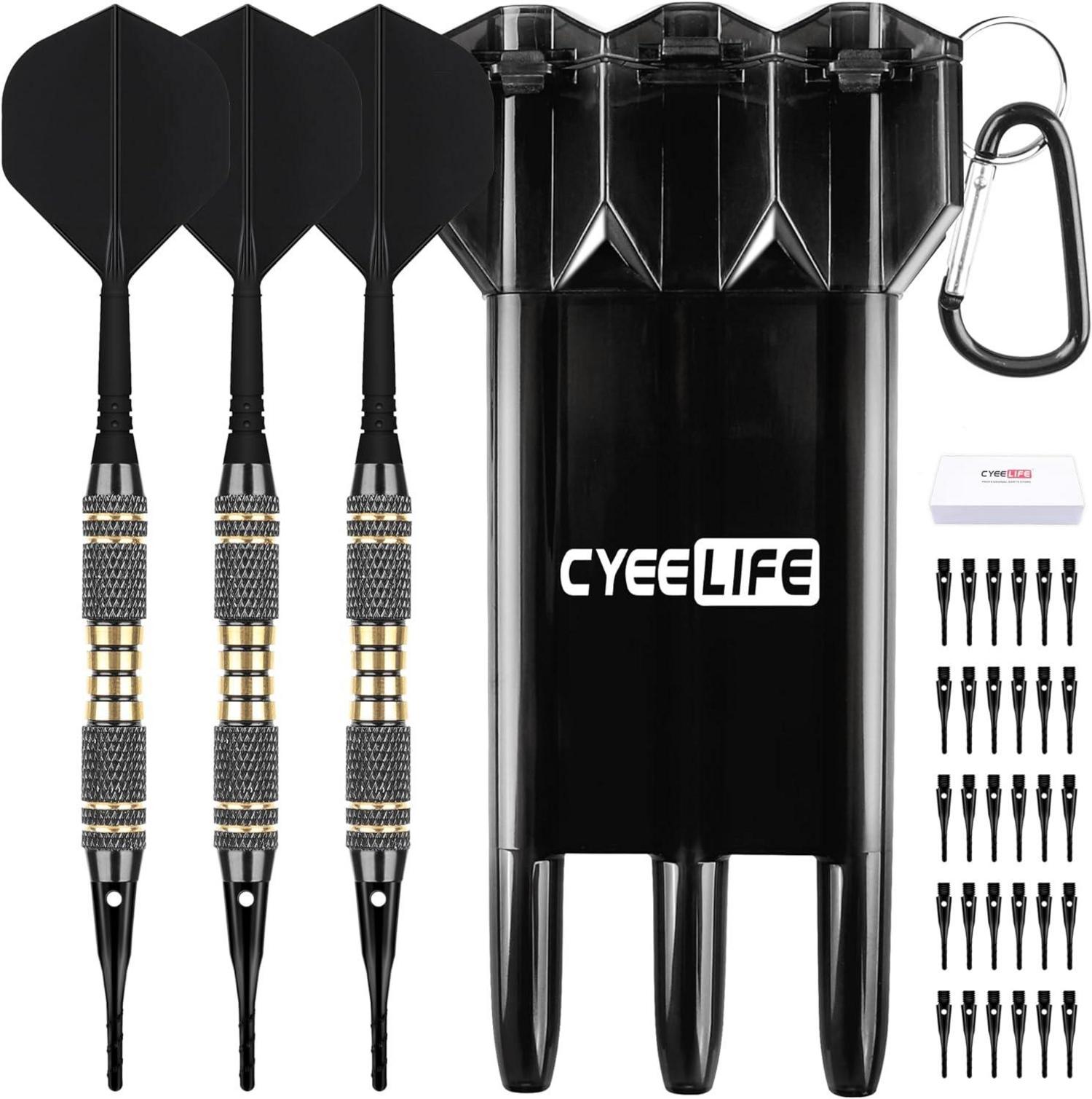 Dartpfeile Kunststoffspitze Set 3 Stück Softdarts 18g Aufbewahrungsbox