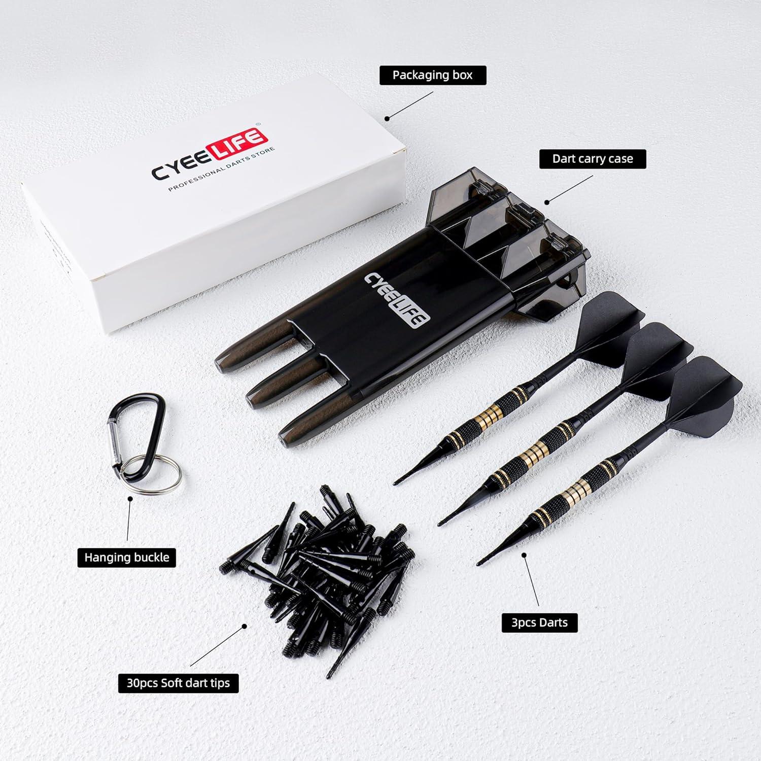 Dartpfeile Set 18g Kunststoffspitze 3 Stück Softdarts Aufbewahrungsbox