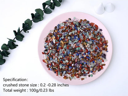Kristalle Chips Set Chakra Steine Trommelsteine Heilsteine 7 Chakra