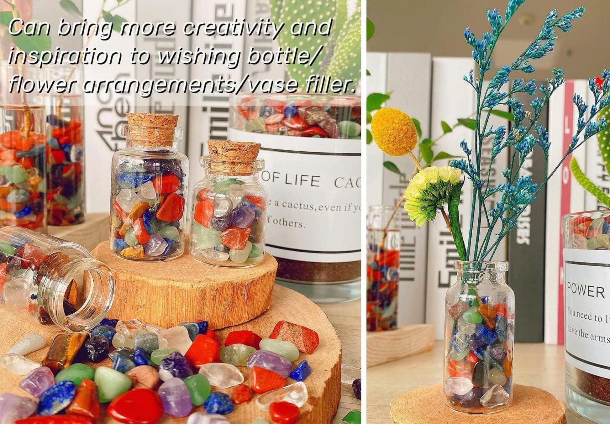Kristalle Chakra Chips Set Trommelsteine Edelsteine Heilsteine Mini