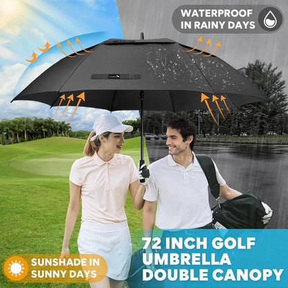 Großer Sturmfester Regenschirm für 2 Personen – XL/XXL Golfschirm