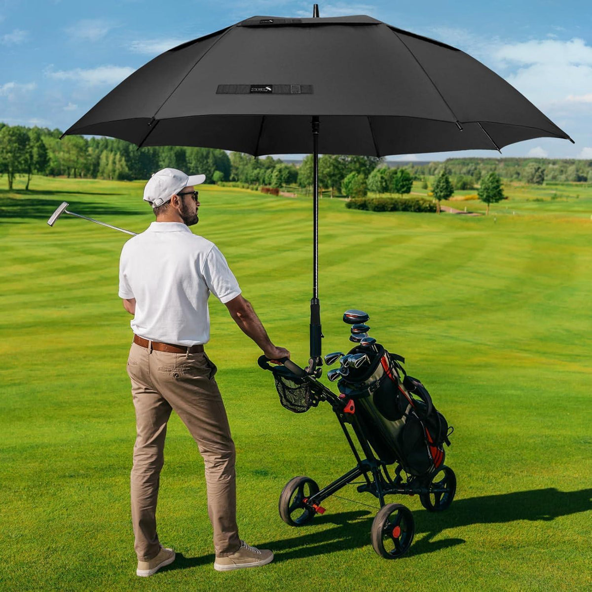 Großer Sturmfester Regenschirm für 2 Personen – XL/XXL Golfschirm