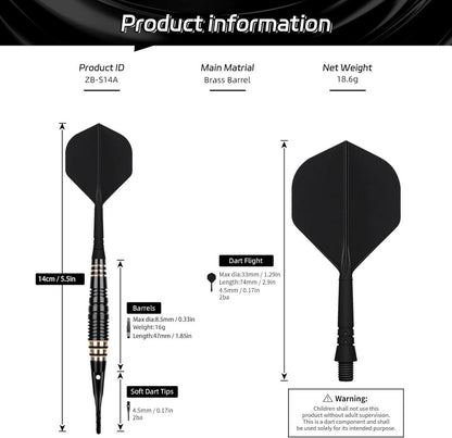 CyeeLife Softdart Pfeile Set 18g für Elektronische