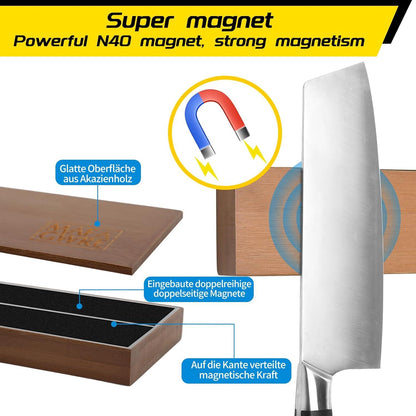 Magnetleiste Messer Bambus Magnetic Strip Knife 40CM Halter Magnetisch