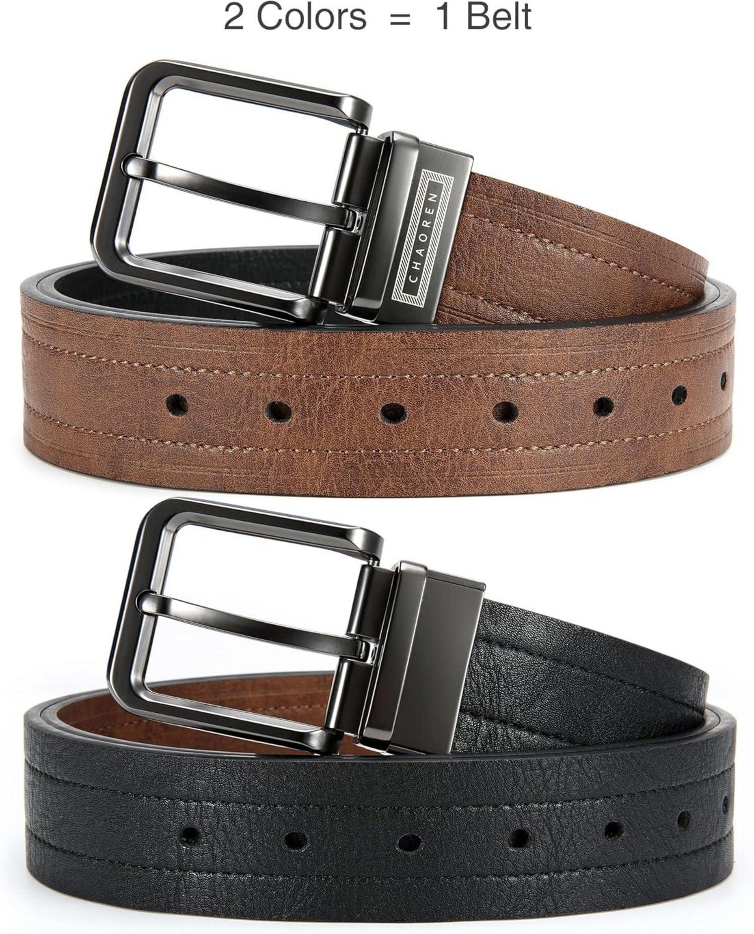 Ledergürtel Herren Wendegürtel 38mm Leder Jeans Belt Men Schwarz Braun