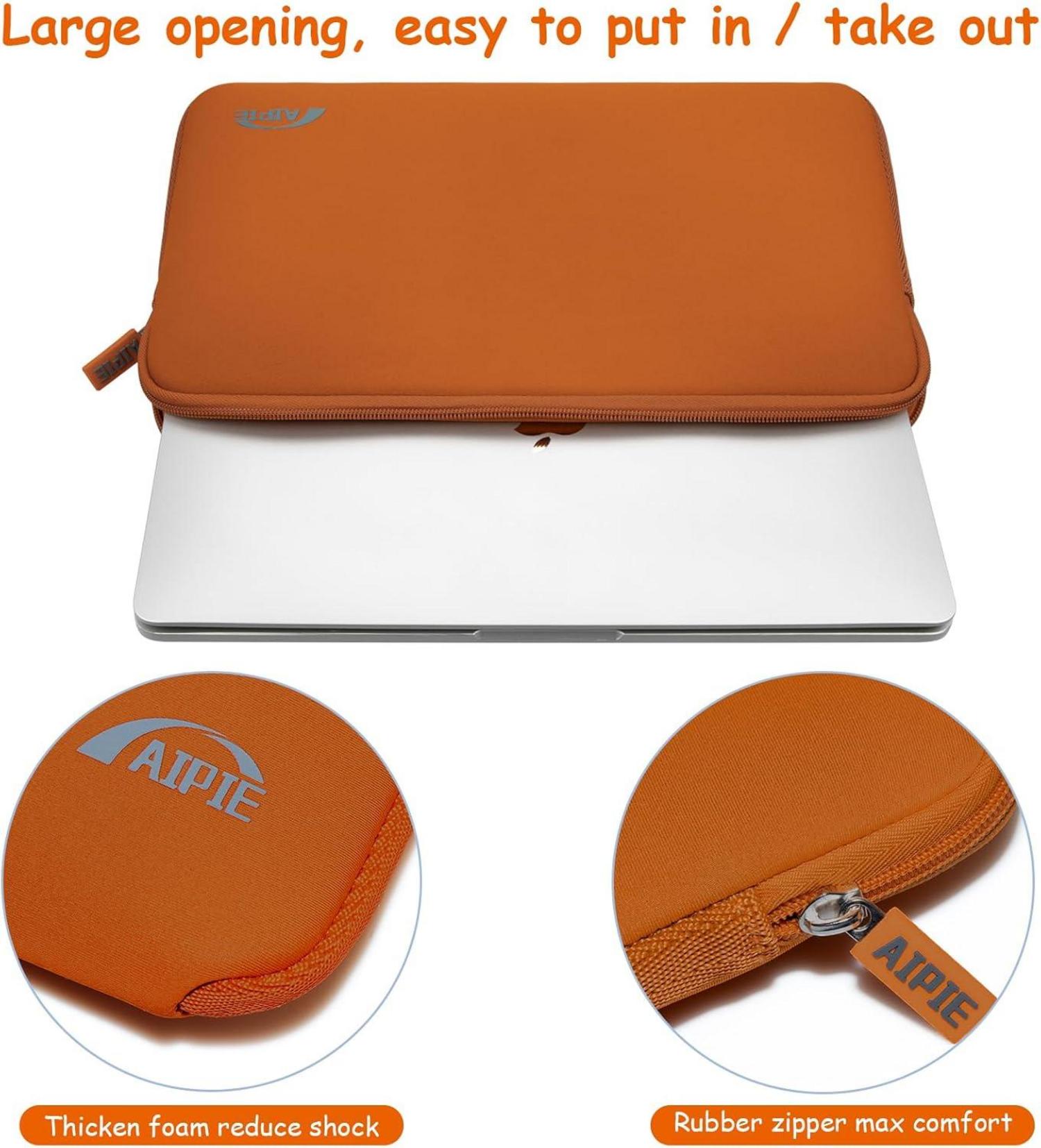 Laptoptasche 15,6 Zoll stoßfest 35,5x25x2cm Aktentasche Business Hülle Orange