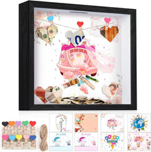 Anhow Spardose Kinder Glas Bilderrahmen Taufe 3D Hochzeit Geldgeschenk