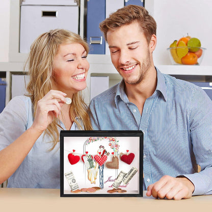 Anhow Spardose Kinder Glas Bilderrahmen Taufe 3D Hochzeit Geldgeschenk
