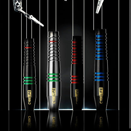 CyeeLife Soft Dartpfeile Set mit 12 Stück, Kunststoffspitze, Flights, 100 Dartspitzen, 2 Flightprotektor