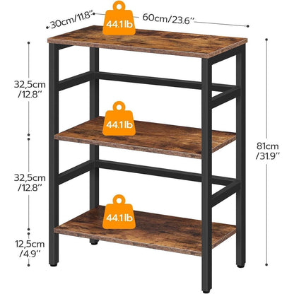 Leiterregal 3 Ebenen Bücherregal Industriestil 60 x 30 x 81