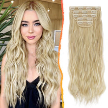 Clip-in Haarverlängerungen Wellig 5-teilig 45 cm Aschblond mit