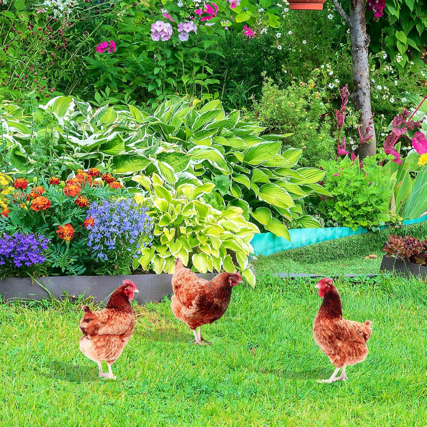 3er Set Acryl Gartenstecker Hühner Hof Rasen Dekoration