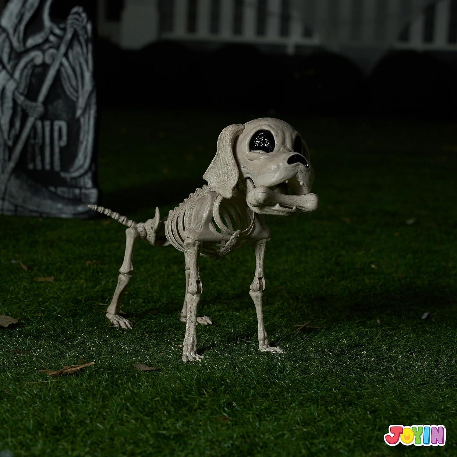 Posables Halloween Hund Skelett Ganzkörper Deko 24.8cm x 32cm x 11.9cm