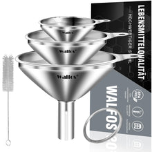 Trichter Edelstahl 3er Set Mini Küche Umfüllen Flüssigkeiten Pulver