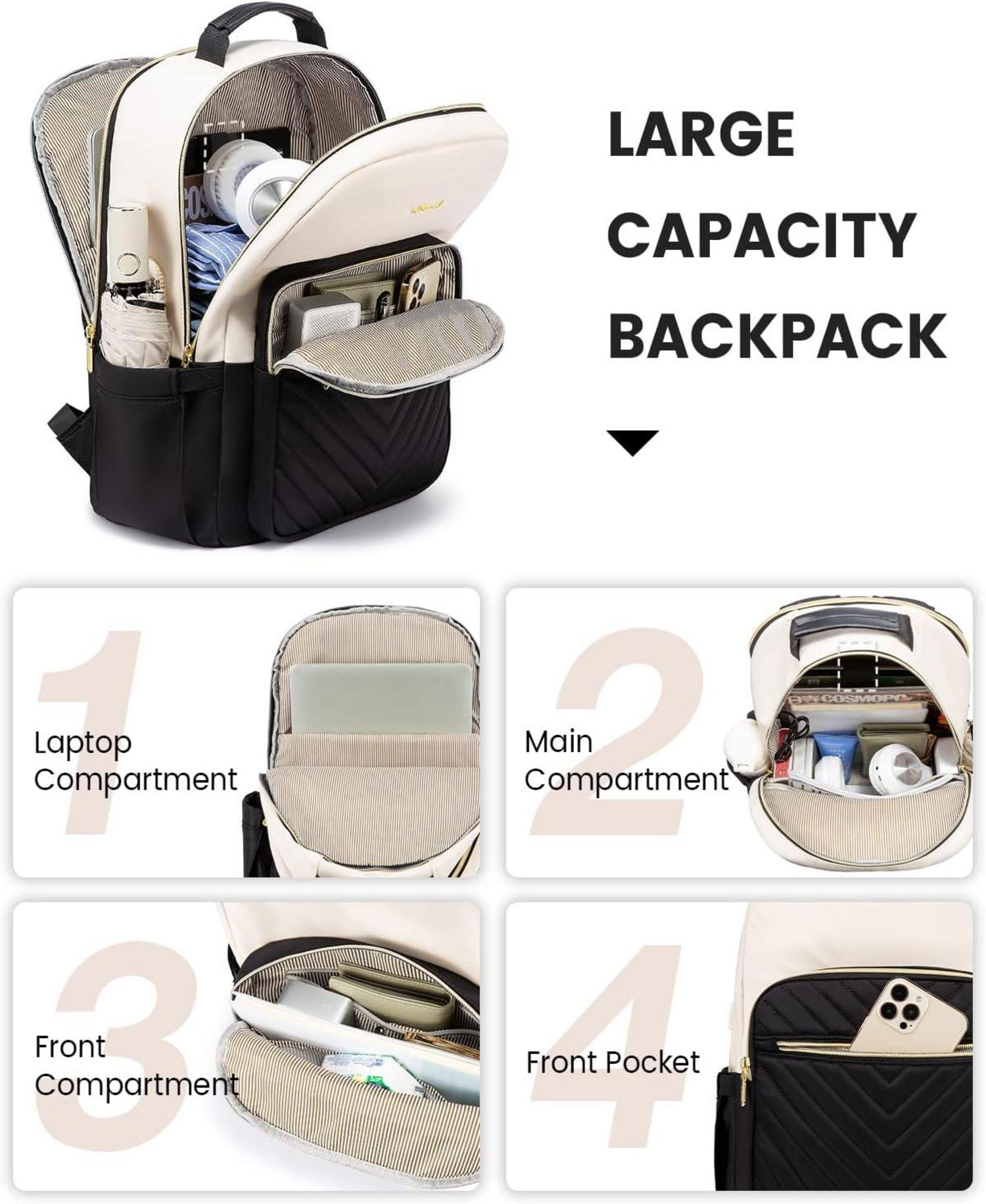 Damen Rucksack 17 Zoll Laptop Mädchen Teenager Schule Uni