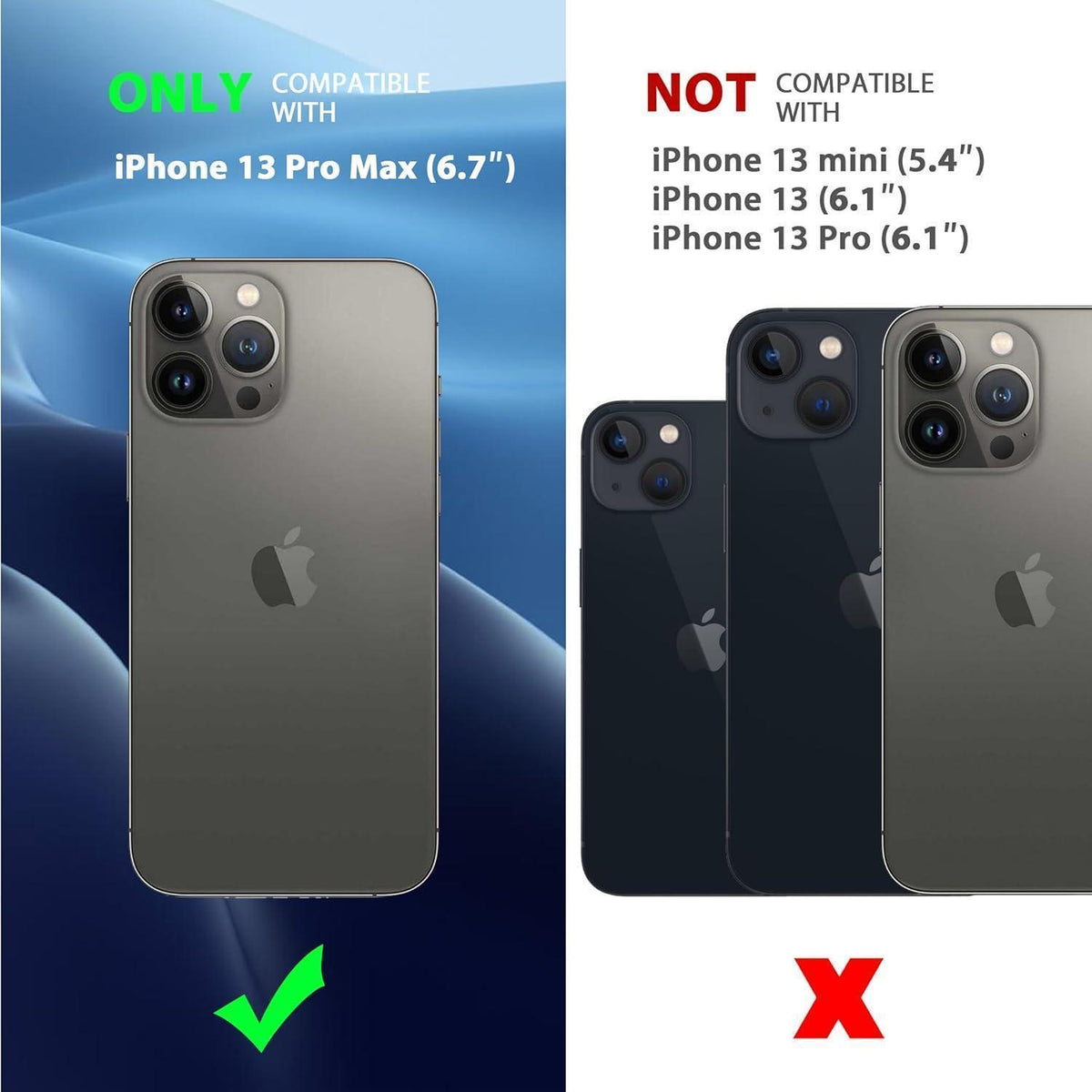 iPhone 13 Pro Max Hülle mit MagSafe, Kameraschutz, Dunkel Blau