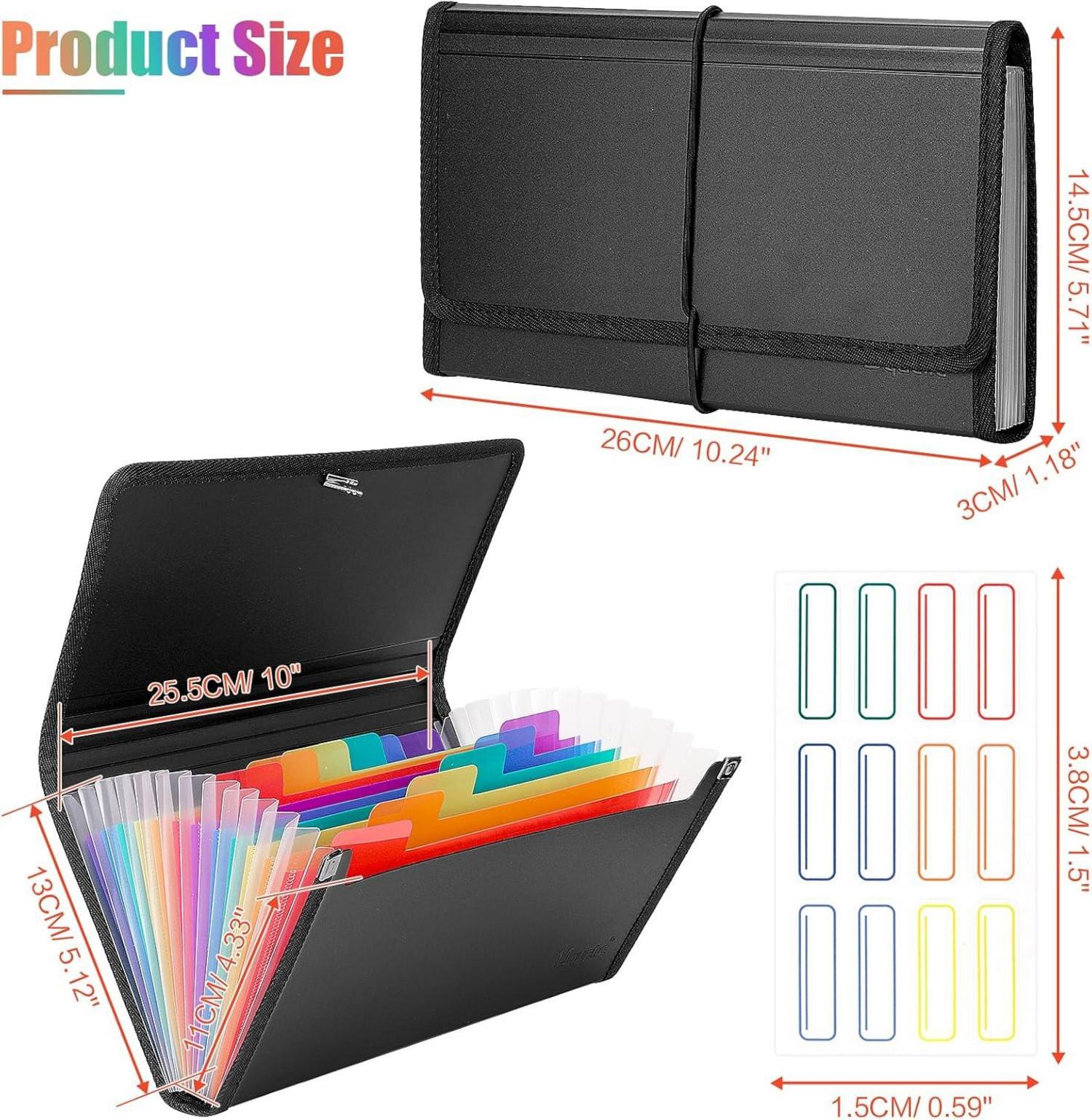 Ordnungsmappe 13 Fächer A6 Quittung Organisator Regenbogen