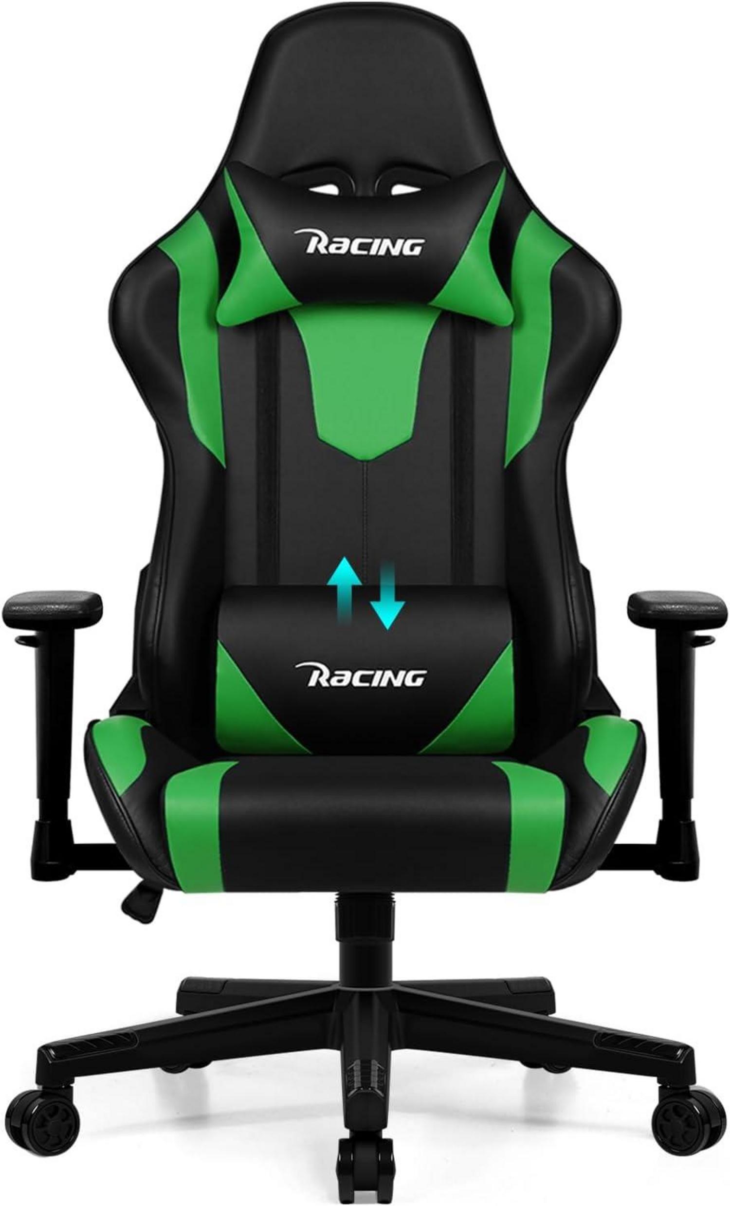 Gaming Stuhl Homimaster, Ergonomisch verstellbar, mit Lendenkissen