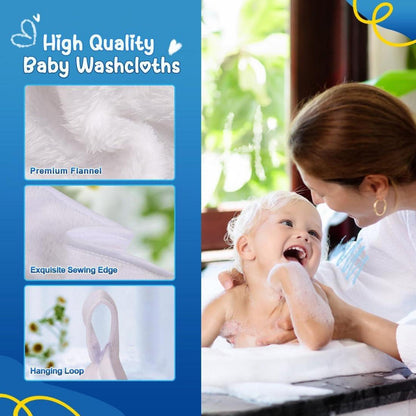 Baby-Waschlappen 6er Pack Ultra weich Flanell zarte Haut Neugeborene