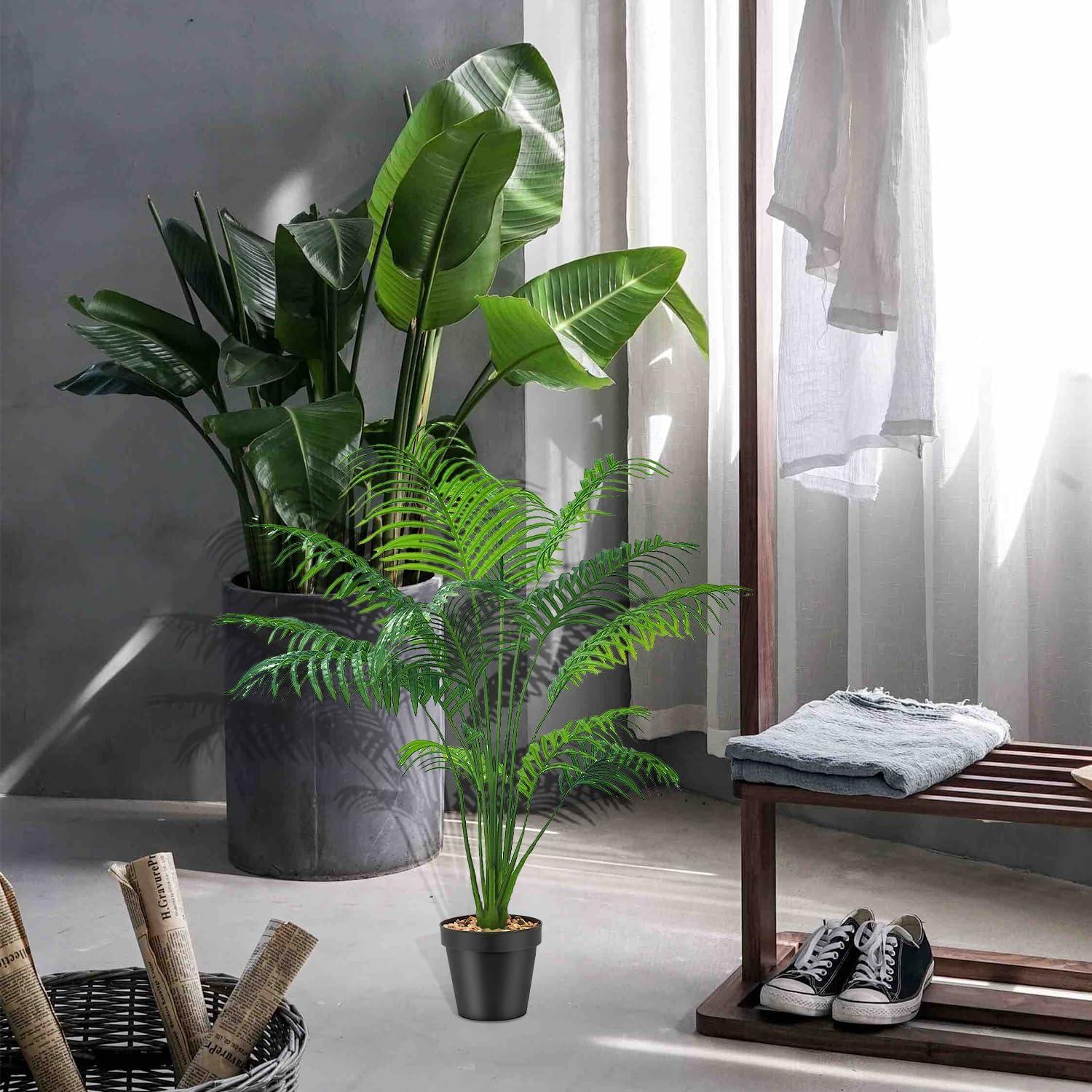 Kunstpflanzen Set Groß Kunstpflanze Fake Plant Hoch Deko Büro Zuhause
