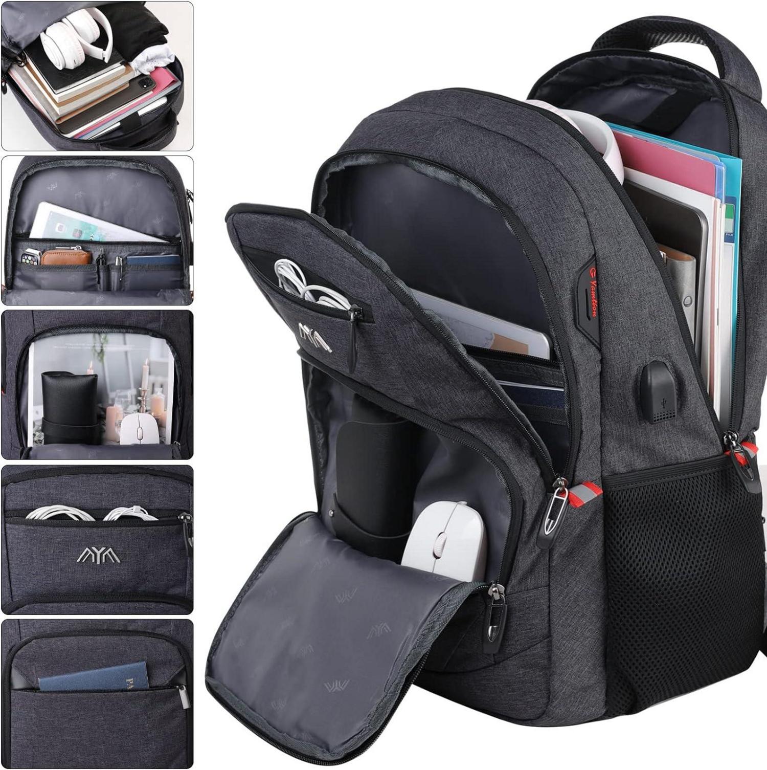 YAMTION Rucksack Herren Schulrucksack 17.3 Zoll Laptop