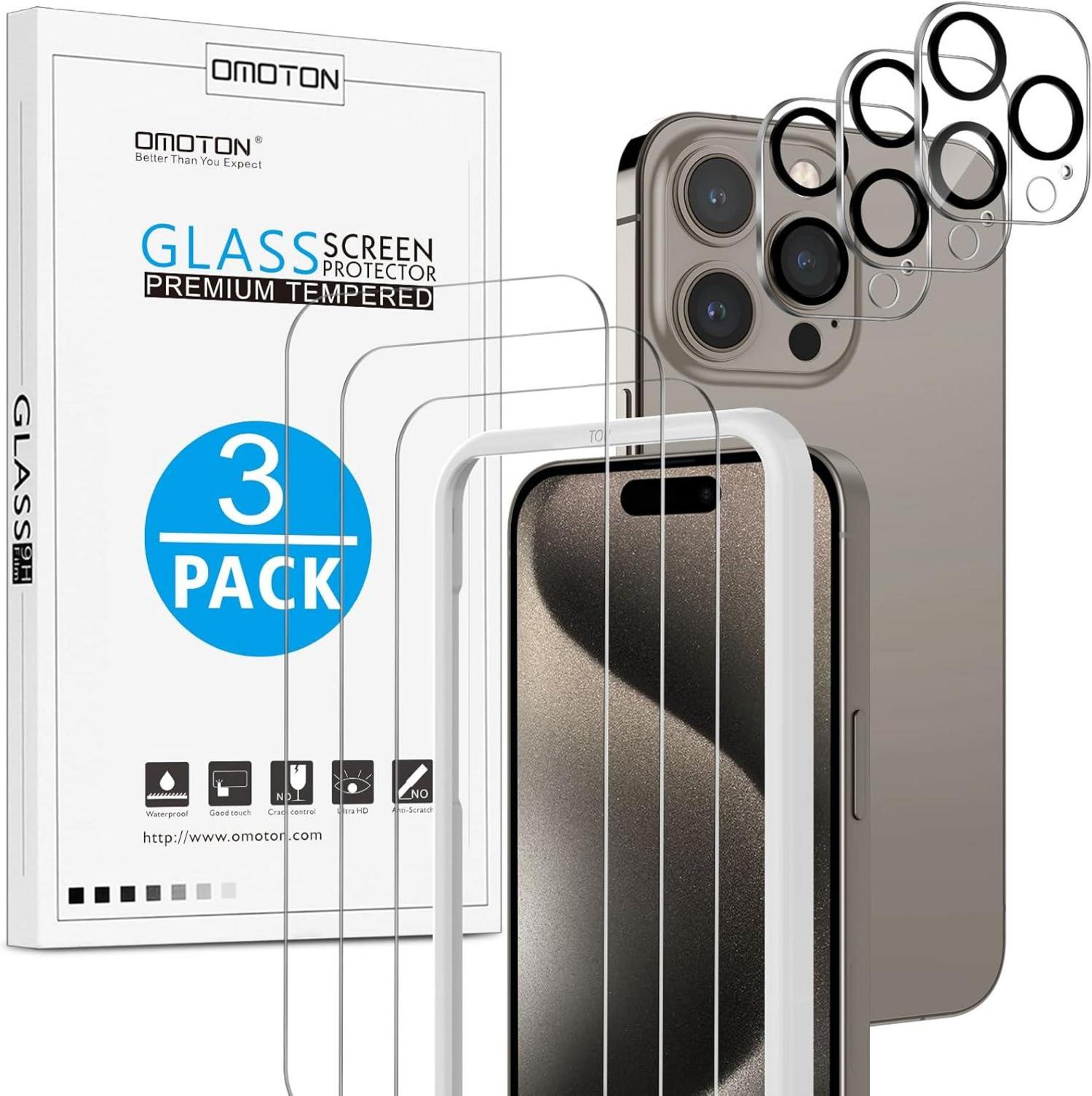 iPhone 15 Pro Panzer Schutzglas 9H Härte HD-Klar 6,1 Zoll