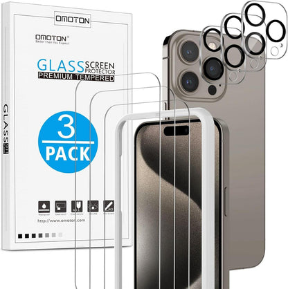 iPhone 15 Pro Panzer Schutzglas 9H Härte HD-Klar 6,1 Zoll