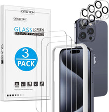 Panzer Schutzglas für iPhone 15 Pro Max mit Rahmen-Installationshilfe