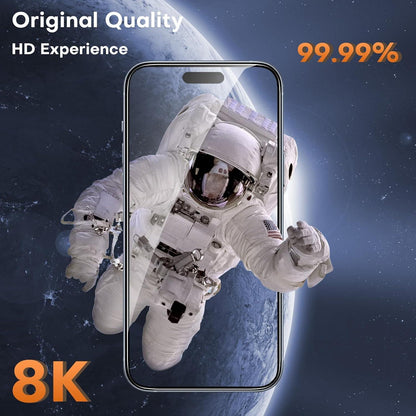Panzer Schutzglas für iPhone 15 Pro Max mit Kamerafolie 9H 6,7 Zoll