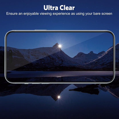 Panzer Schutzglas für iPhone 15 mit Rahmen, Kamerafolie, 6,1 Zoll, 9H