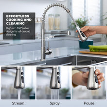 Wasserhahn Küche mit Brause 3 Strahlarten Edelstahl