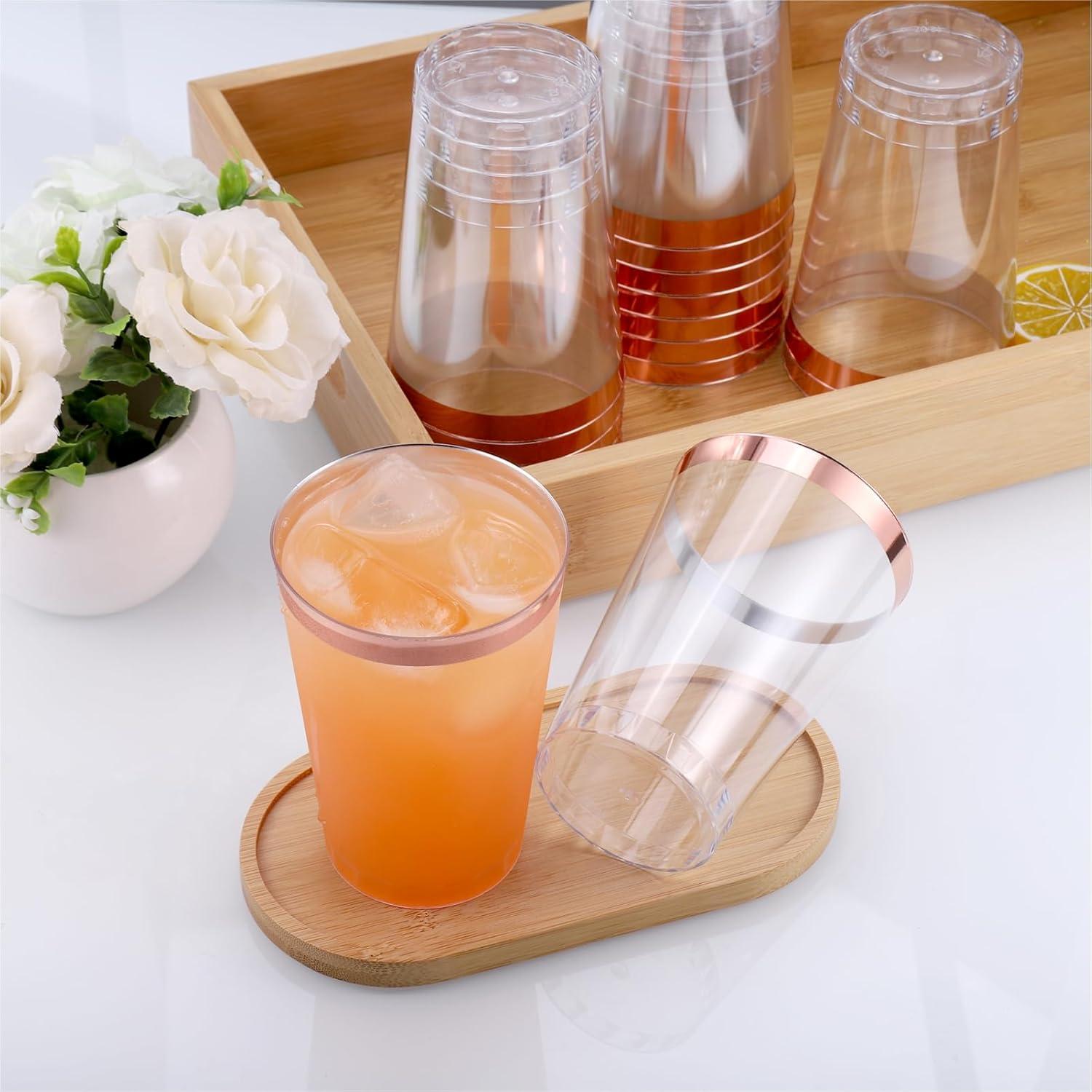 60er Pack Plastikbecher 360ml Transparent - Wiederverwendbar, Ideal für Party, Cocktail, Champagner