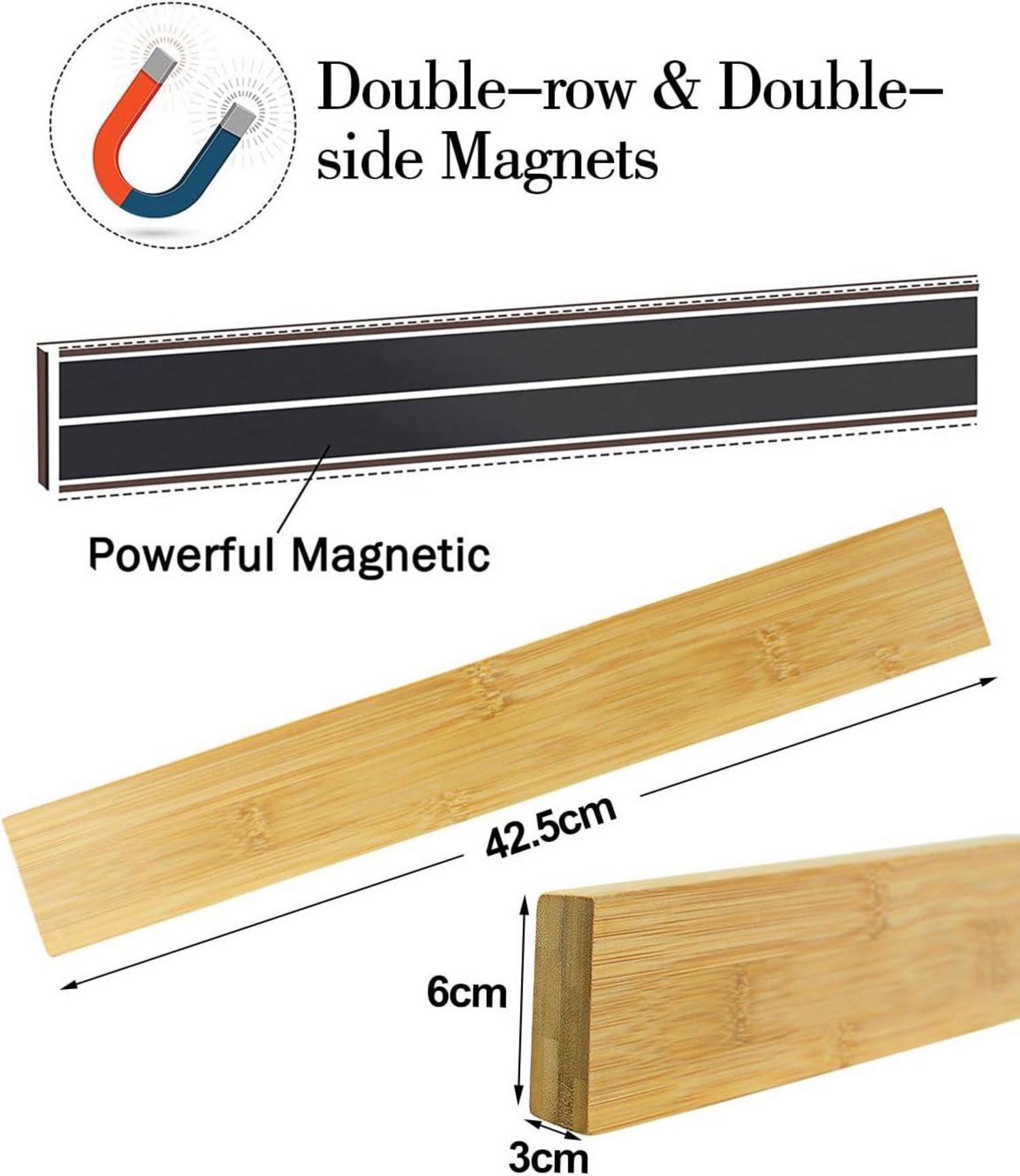 Magnetleiste Messer Holz mit Starkem Magnet 3M Klebeband Zubehör Magnetleiste