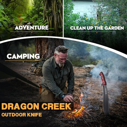 Dragon Creek Outdoor Messer D2 Stahl Jagdmesser Bushcraft Survival