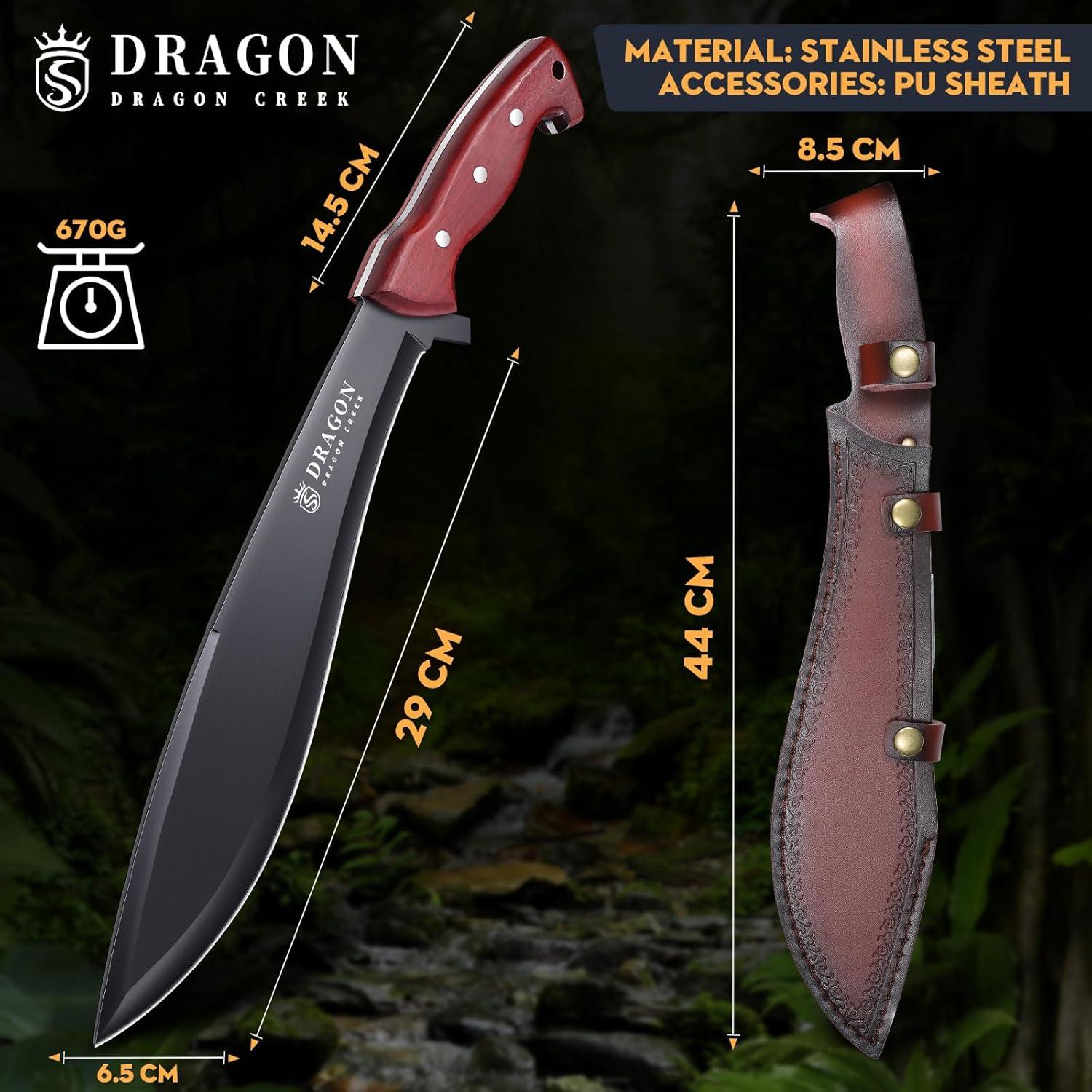 Dragon Creek Outdoor Messer D2 Stahl Jagdmesser Bushcraft Survival