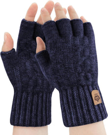 ARFNKIM Thermische Fingerlose Strickhandschuhe Winteraktivitäten