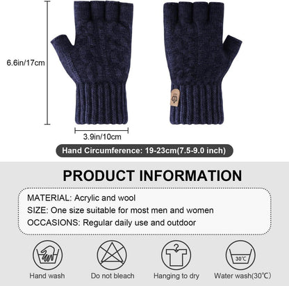 ARFNKIM Thermische Fingerlose Strickhandschuhe Winteraktivitäten