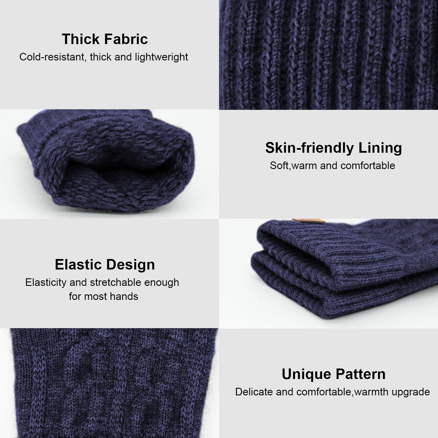 Fingerlose Thermische Winterhandschuhe aus Weicher Wolle für Damen und Herren