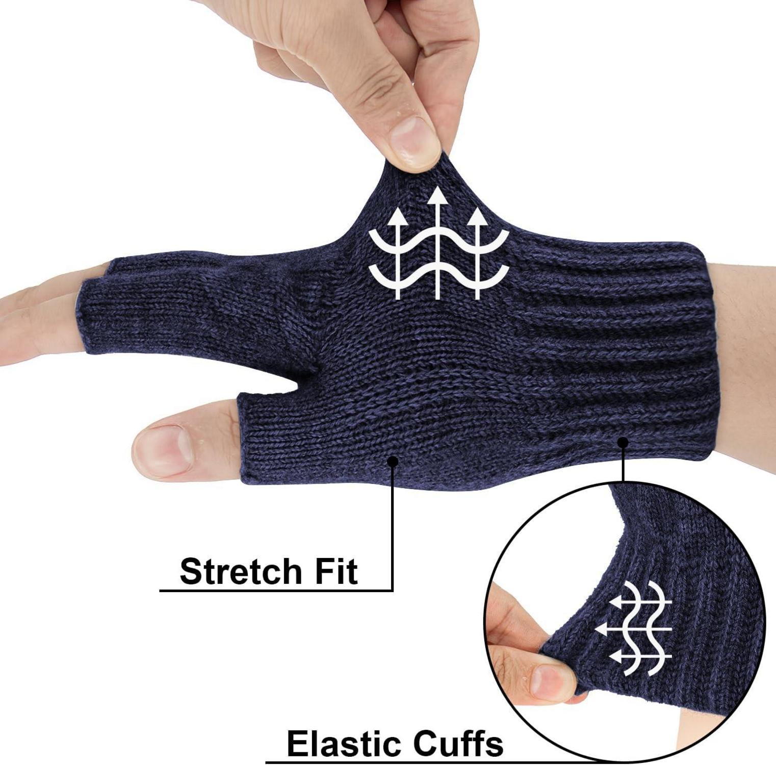 Thermische Fingerlose Winterhandschuhe Damen Herren