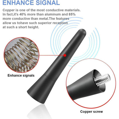 Autoantenne 6.5CM Universal Dachantenne für AM/FM Empfang