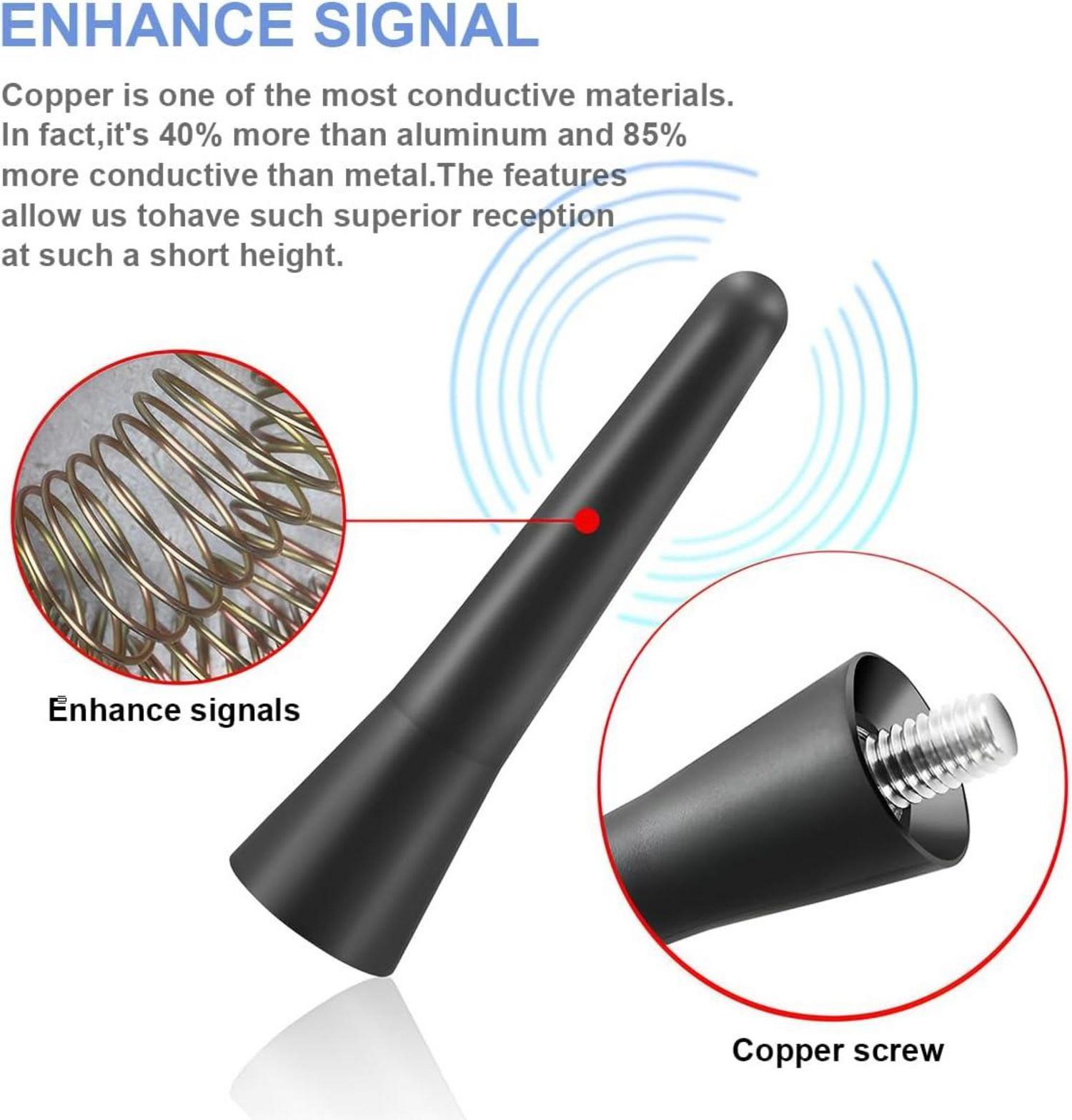 Autoantenne 6.5CM Universal Autoradio Dachantenne AM/FM Empfang M4 M5 M6