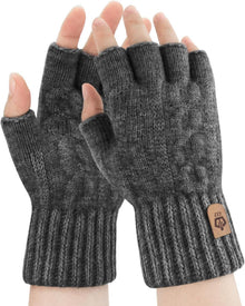 Thermische Fingerlose Strickhandschuhe Touchscreen Winter