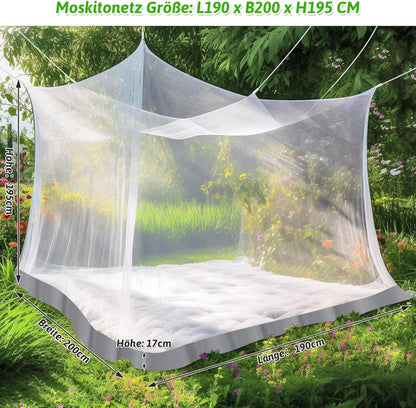 XXL Moskitonetz Bett Doppelbett Einzelbett Outdoor Camping