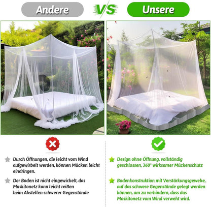 Extra großes Moskitonetz für Doppelbett Einzelbett Outdoor 190x200