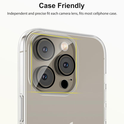Kameraschutz 3 Stück iPhone 15 pro max, 9H Härte Anti-Kratzer, HD Klar