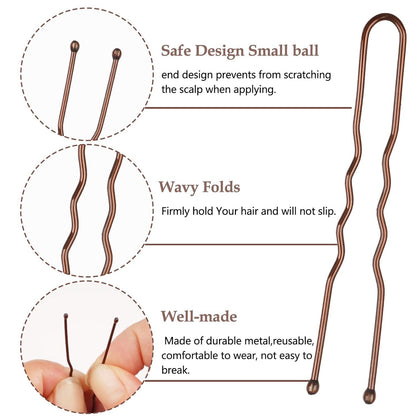 210 Stück Metall Haarnadeln Set Wellenform Bobby Pins