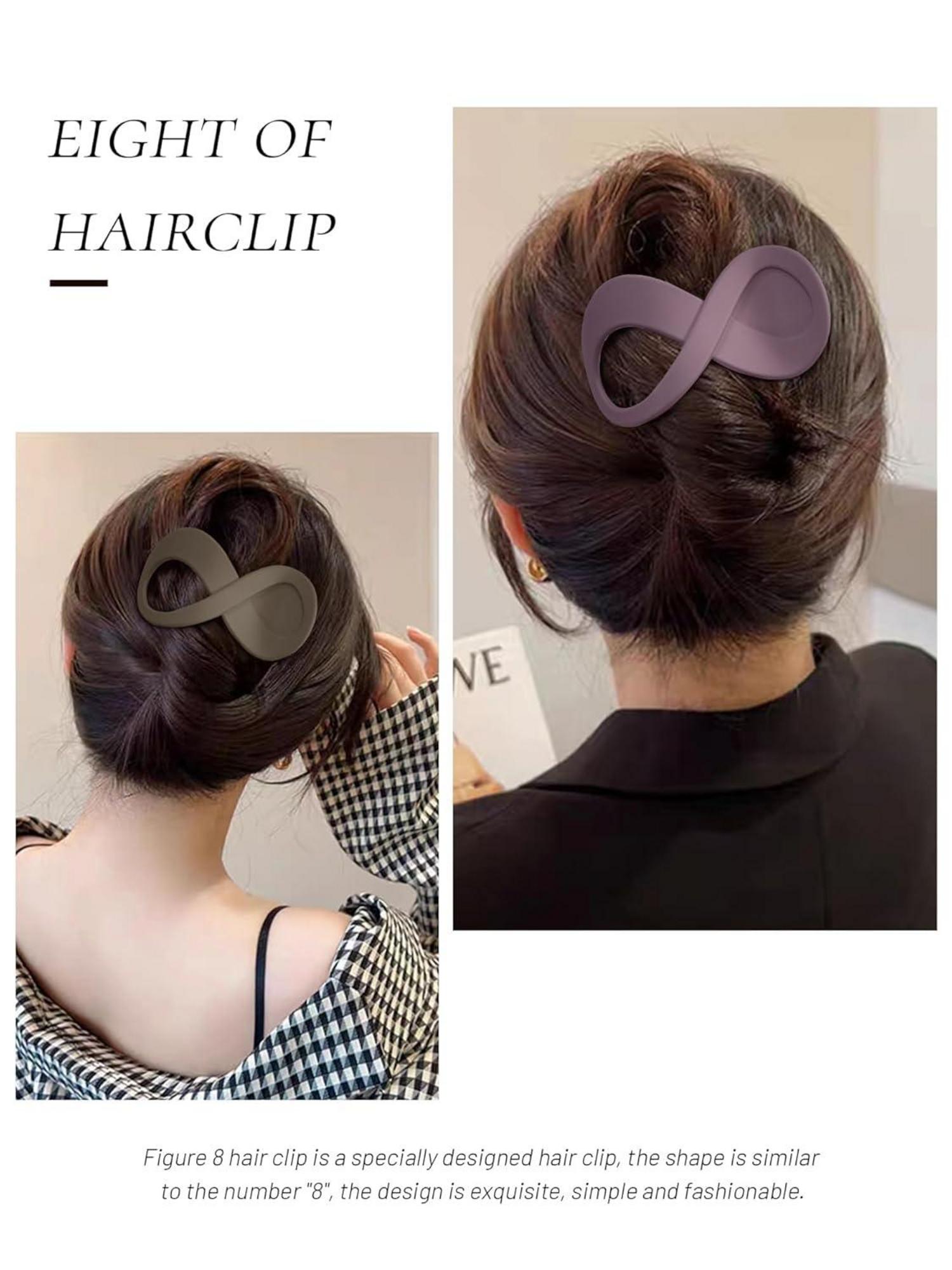 Haarklammer Groß Rutschfest Haarspange 6 Stk Elegant Damen Mädchen Mattiert