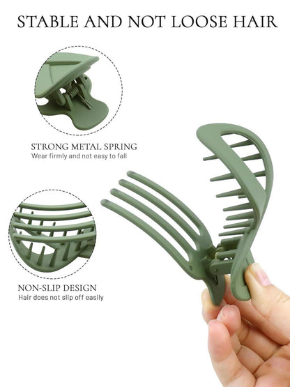 Haarklammer Groß Französische Haarspangen Damen 6 Pcs Mattiert