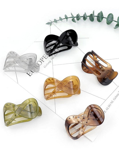 Haarklammer Set Damen Französische Haarspangen Glänzend 6 Stück