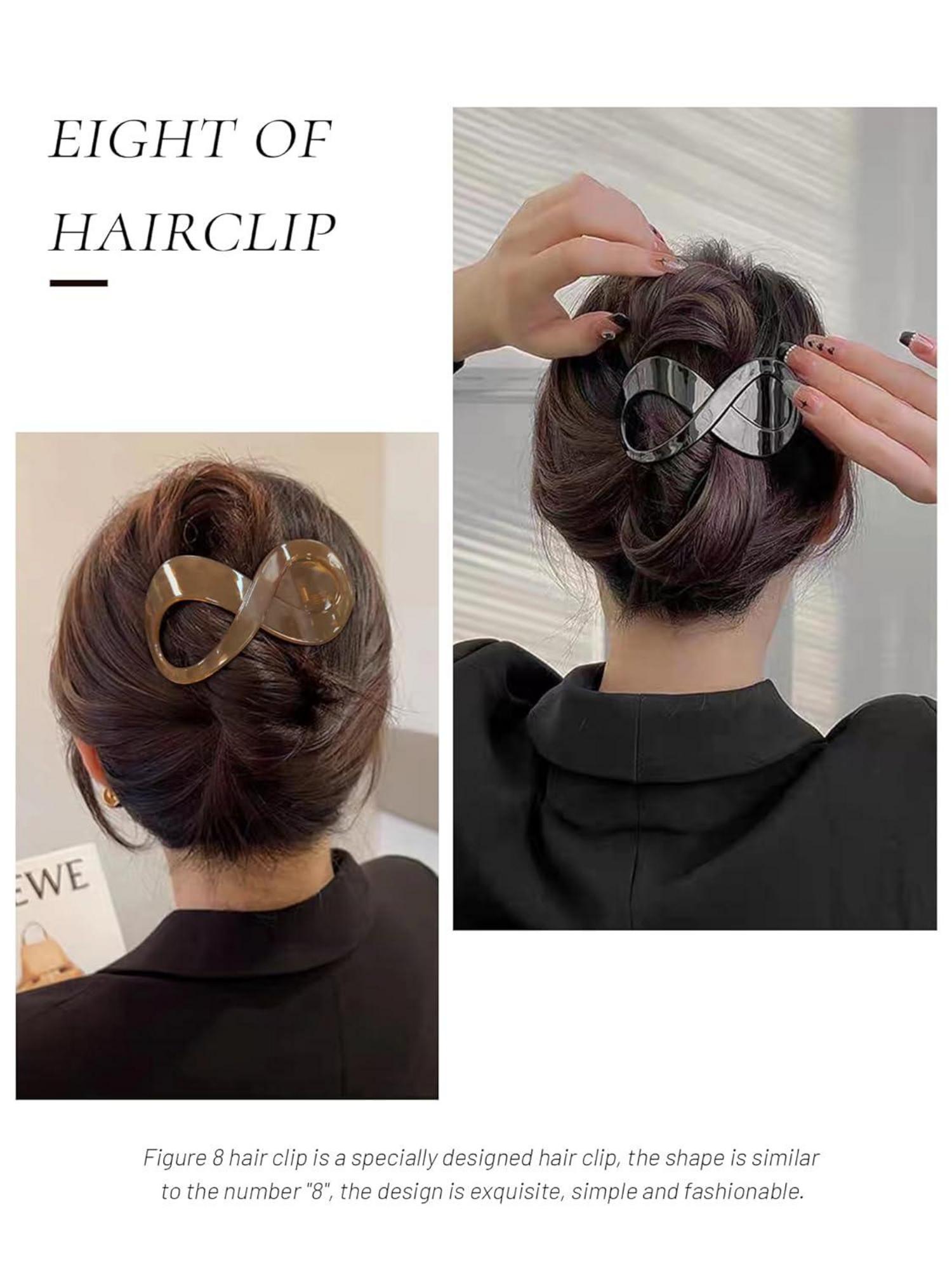 Haarklammer Groß Französische Haarspangen Damen 6 Pcs Rutschfest Elegant Haarschmuck